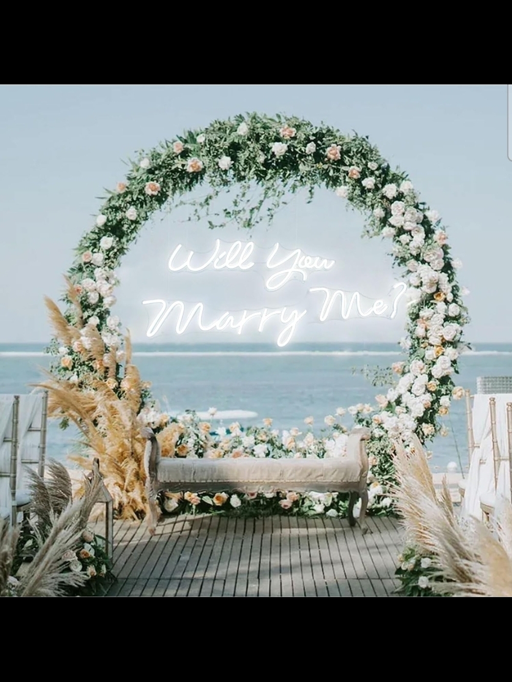 51'' Will You Marry Me Sign: Large Led Neon Sign for Proposal - Engagement Party